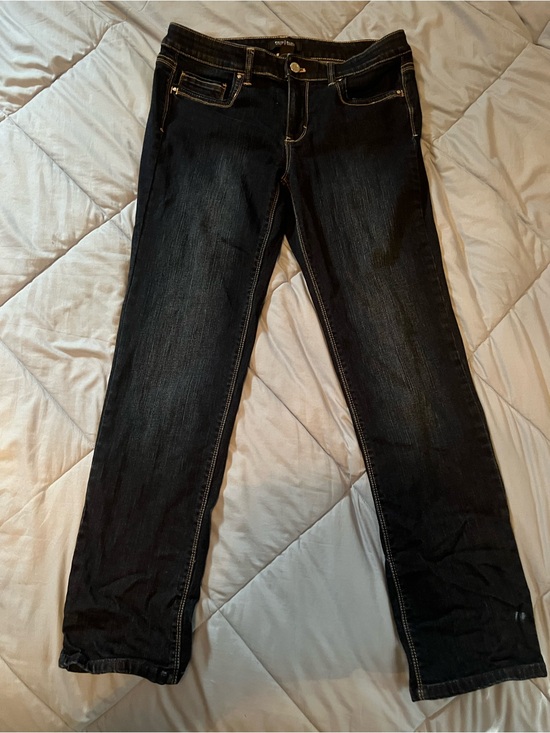 White House Black Market Denim - White House Black Market Straight-Leg Black Denim Jeans